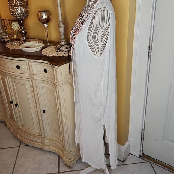 Mad Style boho chic white duster women's M/L - Picture 4 of 5
